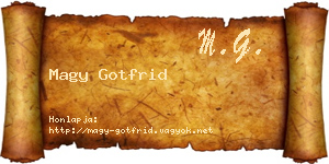 Magy Gotfrid névjegykártya